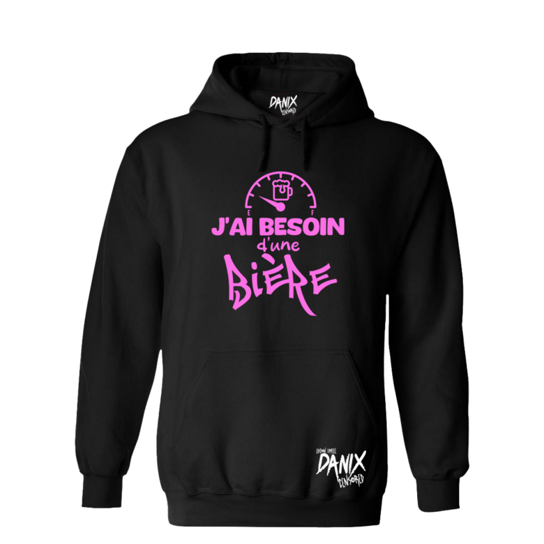 Sweat à capuche J'ai besoin d'une bière